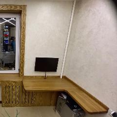 Столешница из цельноламельного ясеня для спальни 450х300х40 мм